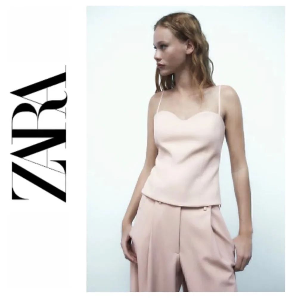 NWOT Zara Sweetheart Neckline Bustier with Removable Satin Straps, Size Small